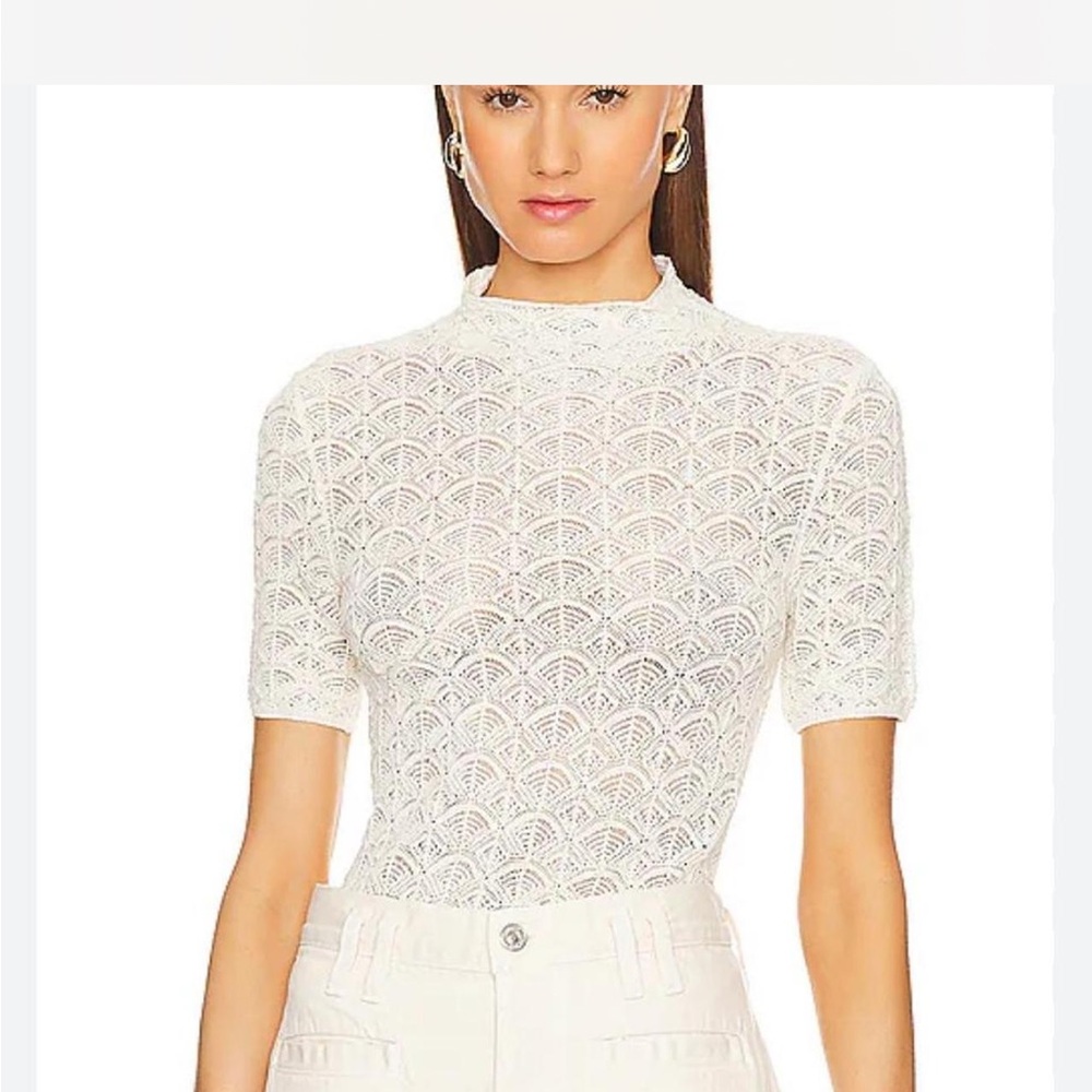 L’Academie White Lace Top